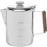COLETTI コレッティ キャンプ用 コーヒーポット コーヒーパーコレーター キャンプファイヤー ストーブ用 パーコレーター コーヒーポット 9カップ