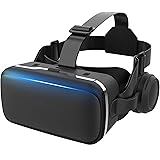 【令和3年VRゴーグル】 VRヘッドセット VRヘッドマウントディスプレイ 高音質ヘッドホン付き ピント調節可 4.7～6.5インチスマホ対応 非球面光学レンズ搭載 近視/遠視適用 120°視野角 放熱性よい 本体操作可 受話でき 眼鏡対応 装着感良