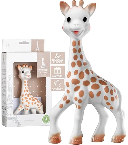 Amazon | キリンのソフィー (赤箱)18cm ベージュ 天然ゴム Tiny Spoon