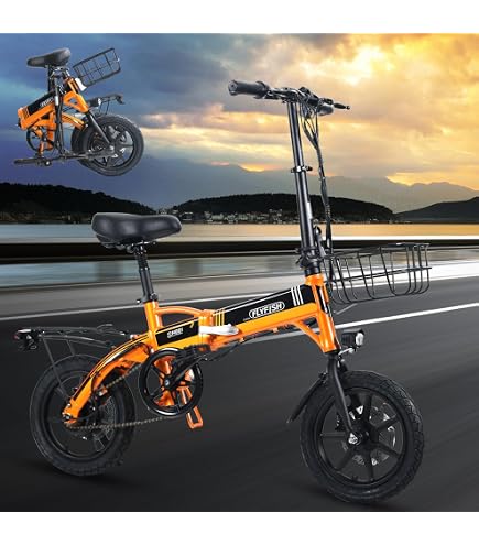 Amazon | 電動折り畳み自転車 14インチ アシスト自転車 折り畳み