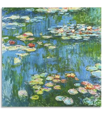 Amazon.co.jp: クロード・モネ作「睡蓮 1907」ウォールアート版画