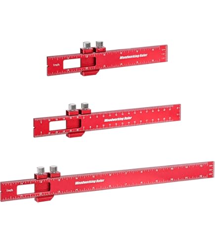 Woodworking Ruler Precision Pocket Rule - 12, 8, 6 Inch