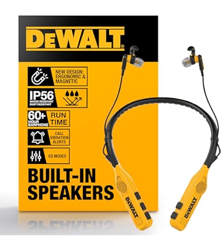 Amazon.co.jp: DEWALT Heavy Duty True Wireless Ear Buds, Bluetooth