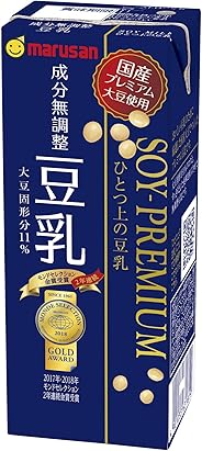 マルサン ソイプレミアムひとつ上の豆乳 成分無調整 200ml×24本