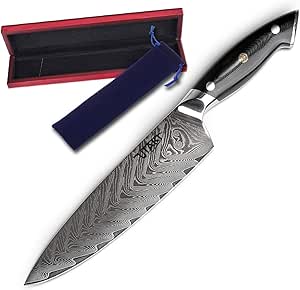 サクラチェッカー Utaki 牛刀包丁 包丁 ダマスカス 67層 V金10号 190mm 墨を流したような美しいのやらせ評価 口コミをチェック