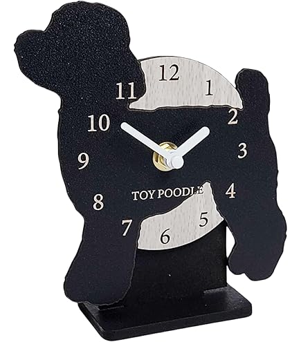 Amazon｜ワンちゃん 壁掛け時計 トイプードル 犬 おしゃれ 木製