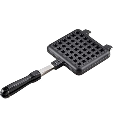 Amazon | Zxyler ワッフル型鋳鉄ホットサンドメーカー IH・ガス両対応