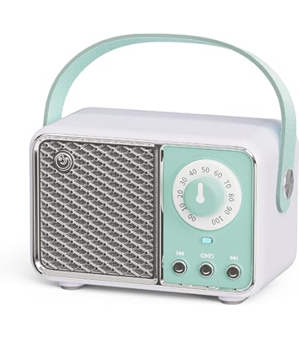 Amazon.co.jp: 可愛い レトロ Bluetoothスピーカー 小型 つまみ型