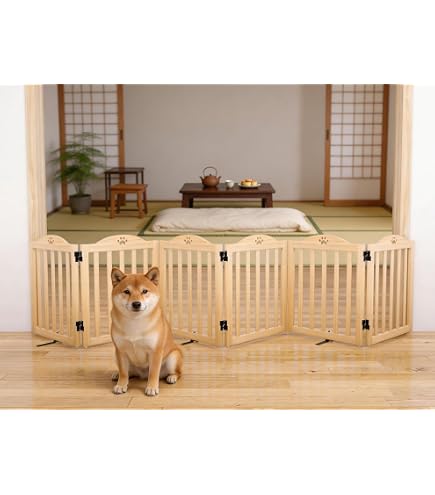 Amazon.co.jp: ペットゲート 折りたたみ 置くだけ ペットフェンス 犬