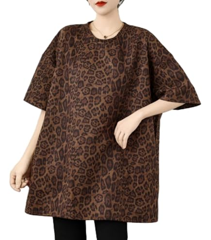 Amazon.co.jp: ロングTシャツ レディース 豹柄 ヒョウ柄 長袖 Tシャツ