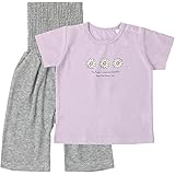 [SANTOWA] [サントーワ] Tシャツ パジャマ 半袖 セット フラワー 腹巻 7分丈 80-130cm 花 子供 キッズ 女の子 寝間着 お昼寝 ナイトウェア 部屋着 ルームウェア