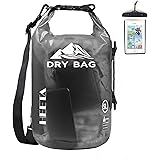 HEETA Waterproof Dry Bag 10L/20L, Roll Top Lightweight Floating Sack Keeps Gear Dry for Boating, Hiking, Kayaking, Fishing, C