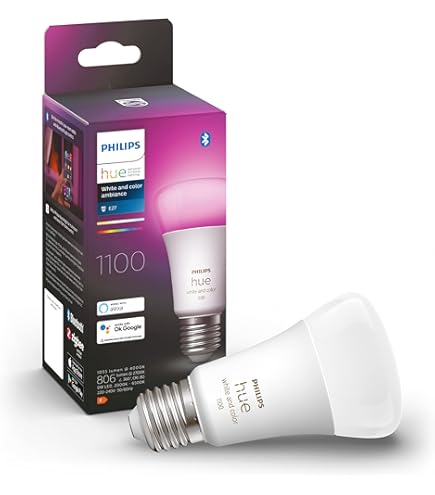 PHILIPS hue White and Color A21 High Lumen Smart Bulb, 1600 Lumens