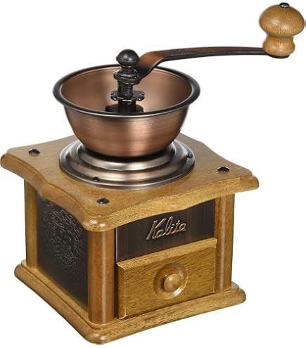 Amazon｜カリタ Kalita コーヒーミル 木製 丈夫な鋳鉄製カッター 銅板