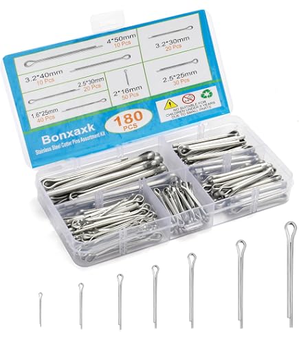 20-Pack Reusable Cotter Pins – 10 Small & 10 Large For Go Kart Wheels & Hubs – Viefow