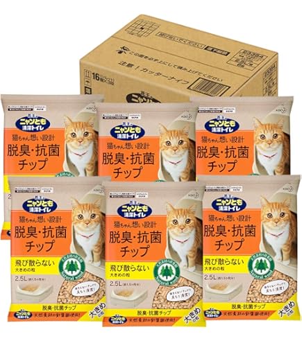 Amazon | ニャンとも清潔トイレ 花王 脱臭・抗菌マット 6枚入り×10個