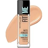 Maybelline New York Liquid Foundation, Full Coverage, Absorbs Oil, Normal to Oily Skin, Fit Matte+Poreless, Buff Beige