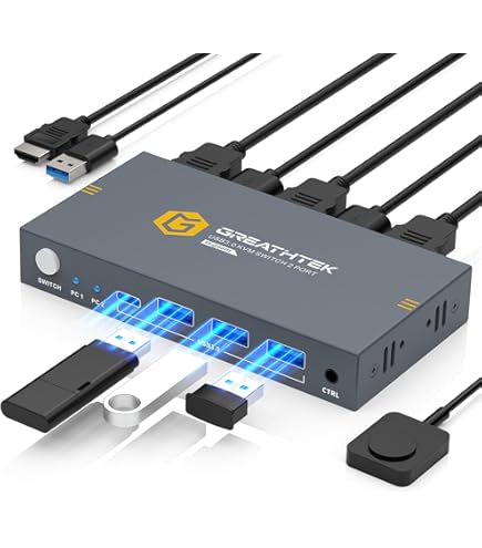 Amazon.co.jp: エレコム USB対応パソコン切替器 PC2台用 KVM-KUSN 1個