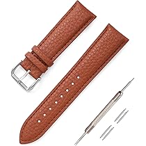 Amazon | 【シンプル革ベルト 茶 12mm】時計ベルト 時計バンド