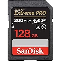 SanDisk 128GB Extreme PRO SDXC UHS-I Memory Card - C10, U3, V30, 4K UHD, SD Card - SDSDXXD-128G-GN4IN