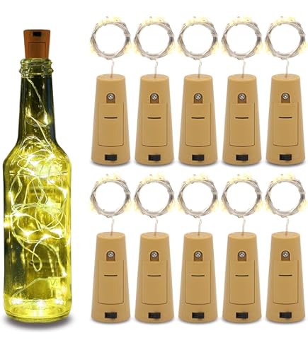 Amazon.co.jp: コルクボトルランプ LEDボトルライト 10個パック 電池式