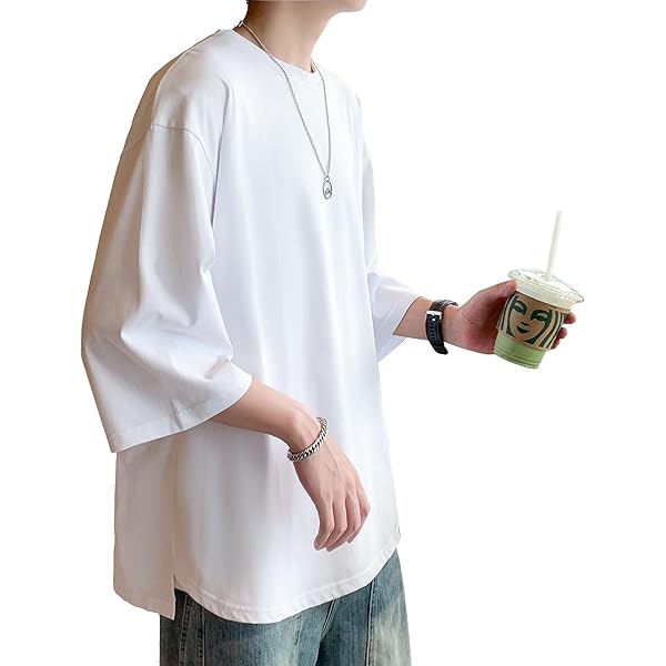 Amazon | 【GU】ドライポンチクルーネックT 5分袖（ホワイト,L）ユニ