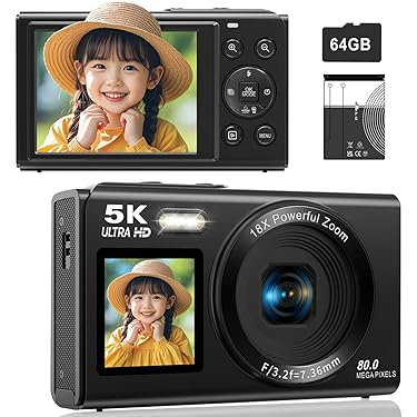 新品！デジカメ　コンパクト　軽量　小型　ブラック　自撮り　連続撮影 Amazon.co.jp 最新リリース: コンパクトデジタルカメラ の新着