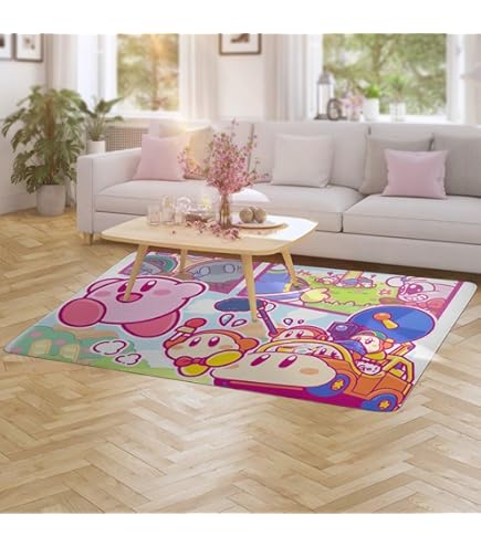 レア　ダイカットマット　うさまるホテル　ラグマット　ルームマット Amazon｜星のカービィ カーペット 滑り止めマット 洗えるラグマット