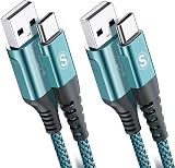 USB Type C ケーブル【2m+3m/2本セット】Sweguard USB-A & USB-C ケーブル【3.1A QC対応 急速充電】 タイプc 充電iPhone 17/16/15 Pro MAX/アイフォン15, iPad Pro,Samsung Galaxy S26/S25/S24/S23,Sony,Xiaomi,Huawei,Pixel,type-c機器と互換性があり (グリーン)