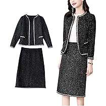 【Krone】セットアップ ツイード ラメ セレモニー 結婚式 Amazon | [Purple & River] ツイード 上下 セットアップ