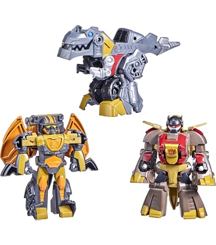 Transformers Dinobot Adventures Figuren-Set - Grimlock, Snarl & Predaking, Je 13 Cm, Ab 3 Jahren