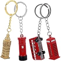 Amazon.co.jp: KOMBIUDA 4個 キーホルダー 金属製の吊り下げ飾り