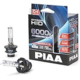 PIAA ヘッドライト用 HIDバルブ 純正交換用 6000K ブルーホワイト 3200lm D4R/D4S 共用 車検対応 2個入 HL604