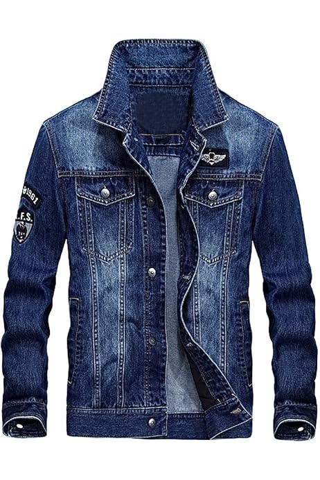 West Louis Mens Denim Jean Jacket 