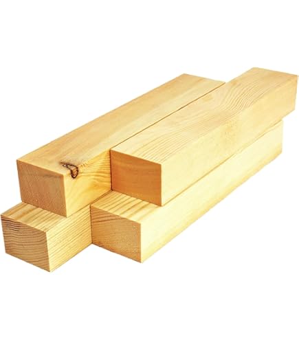 Amazon | 川島材木店 桧角材 7.5cmx7.5cmx25cm 4個セット | 角材