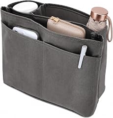 atRise 軽量バッグインバッグ【S,M,L,縦型】 A4 小さめ 自立 インナーバッグ トートバッグ リュック (チャコールグレー/M, 18 × 23 cm (Msize))