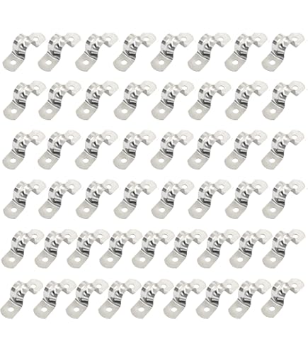 30Pcs M40 Two Hole Strap U Bracket Stainless Steel Tube Strap Tension Clip Assortment Kit Heavy Duty Rigid Pipe Strap Clamp - View #2