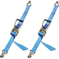 【2個セット】 ottostyle.jp ラチェット式タイダウンベルト ラッシングベルト 耐荷重5000kg 【ガッチャ・簡単・荷締め作業・荷物の固定・荷崩れ防止・トラック輸送・引越し】