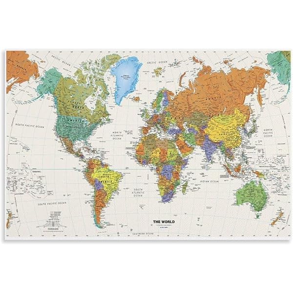 Amazon.co.jp: アートパネル 世界地図 特大 ポスター ワールドマップ