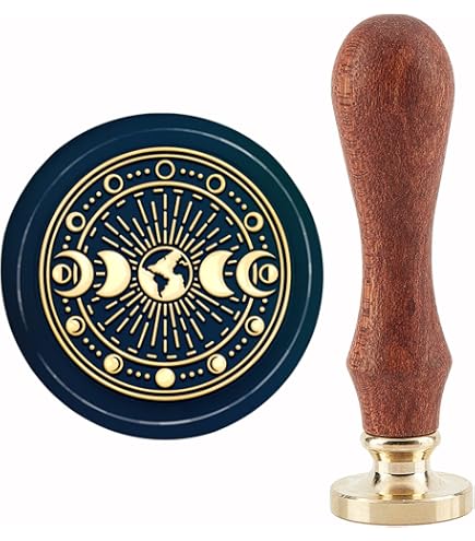 CRASPIRE Wax Seal Stamp Anubis Egyptian Sealing Stamp Copper Seals Vintage Removable Brass Stamp Head With Wooden Handle For Halloween Letter Invitation Envelope Cards Decoration - View #3
