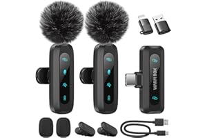 Pin Mic Wireless Noise Reducing LED Indicator Audio and Video Sync 7 Hours Continuous Use 360° Audio Collection 360° Rotation No Setting Required Instant Connection Compatible with iPhone, iPad and