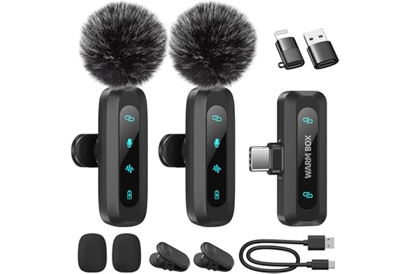 Pin Mic Wireless Noise Reducing LED Indicator Audio and Video Sync 7 Hours Continuous Use 360° Audio Collection 360° Rotation