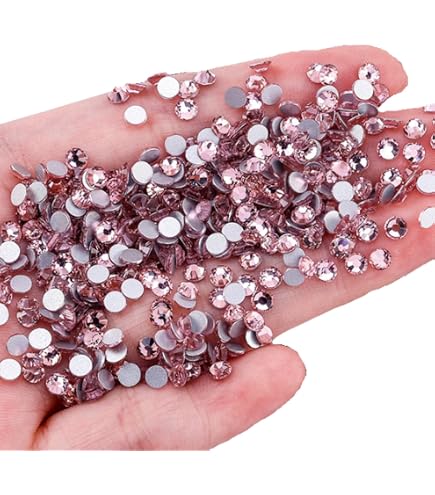 Amazon.co.jp: ファイニエ ラインストーン 2mm ss6 ピンク 9000粒 丸