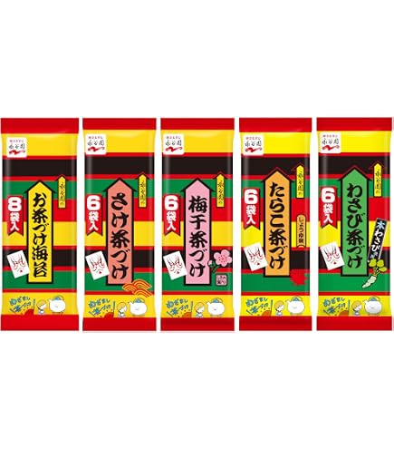 Amazon.co.jp: 永谷園 お茶づけ3種セット(味わい茶づけ3種 6食入・だし