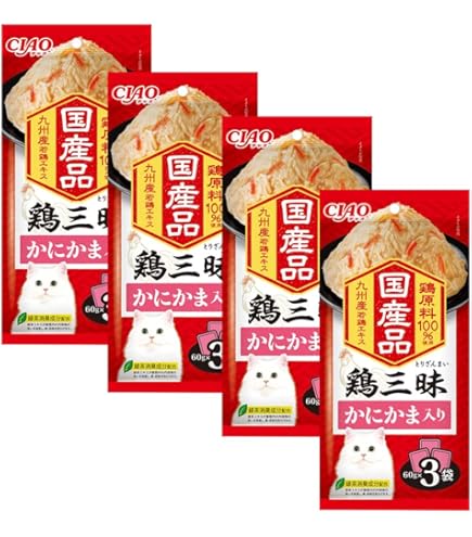 Amazon.co.jp: チャオ(CIAO)鶏三昧チキン味60g×3袋4個セット