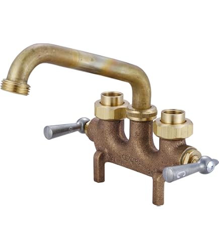 Amazon.co.jp: Central Brass 0048-UA 2ハンドル 壁掛けキッチン蛇口 