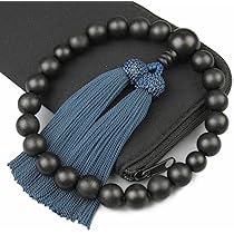 Amazon｜念珠堂 ＜ 日本製 数珠 ＞ 本黒檀 22玉 ＜数珠袋付＞ 男性用
