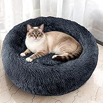 Amazon | 猫 ベッド 犬 ベッド クッション グッズ - ラウンド型