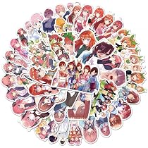 Amazon.co.jp: for 五等分の花嫁 ステッカー シール 50枚セット for 五