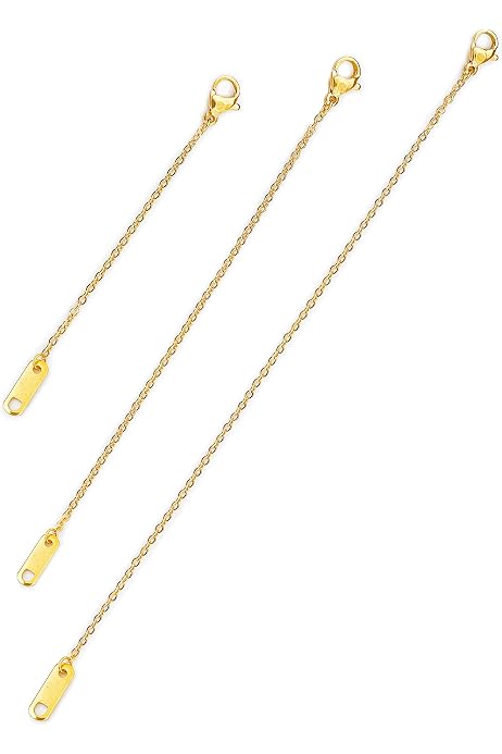 Gold Necklace Extenders 14k Gold Plated 